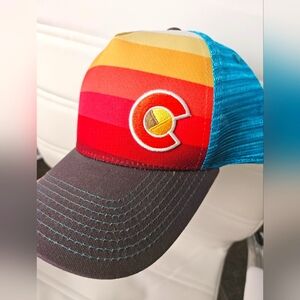 YOCOLORADO SUNSET FADER TRUCKER HAT